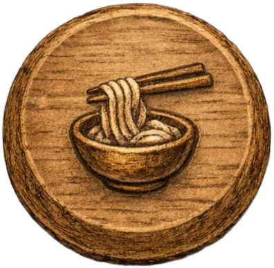 うどんを食べる
